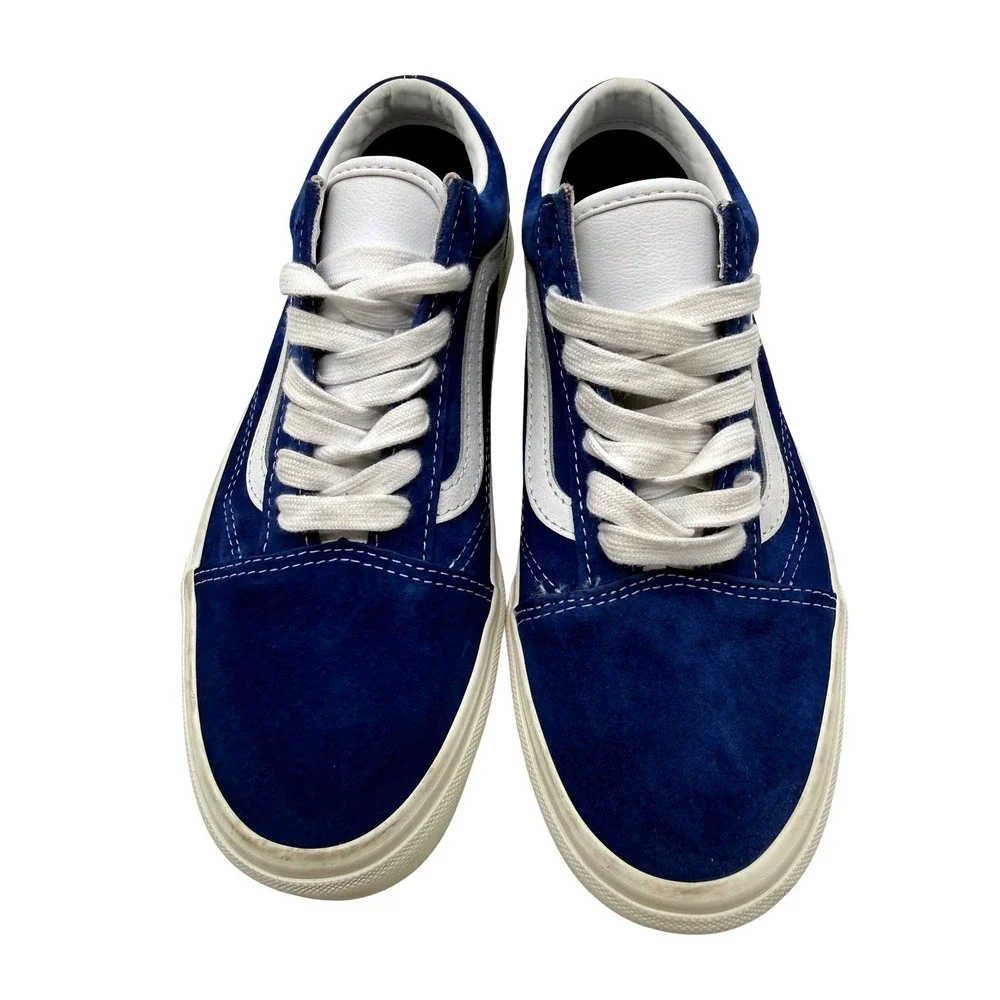 Vans Old Skool Sneakers Mens 5 Womens 6.5 Blue Excellent Water Repellent Suede